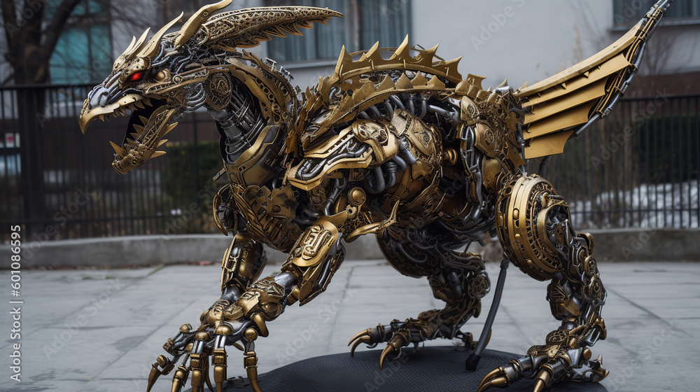 robot, dragon, statue, sculpture, war, horse, sky, art, dragon, monument, asia, architecture, bronze, metal, ancient, history, generative, ai robot, dragon, statue, sculpture, war, horse, sky, art, dragon, monument, asia, architecture, bronze, metal, ancient, history, generative, ai