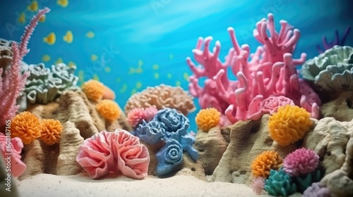 Underwater view of coral