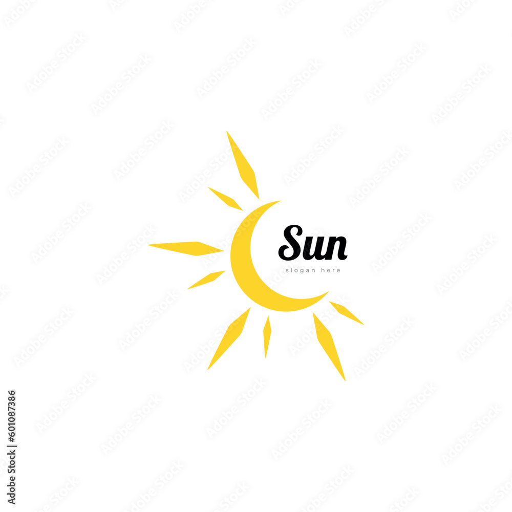 sun logo icon vector template.