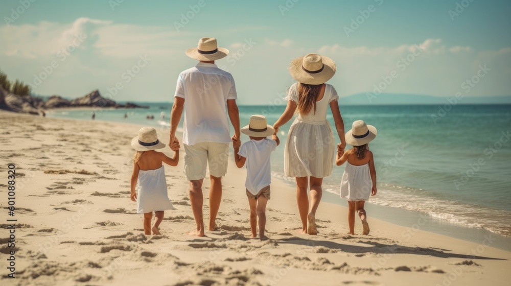 Family vacation with children at the seaside Family vacation with children at the seaside