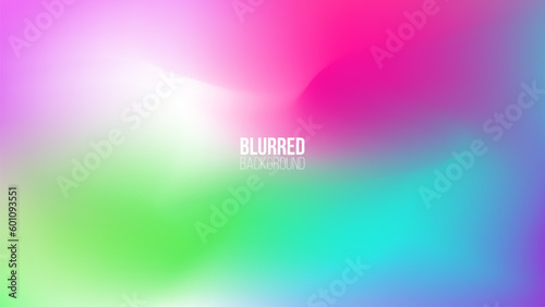 Bright blurred background with vivid color gradient for creative graphic design. Vector illustration.