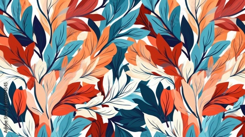 Seamless colorful abstract floral pattern