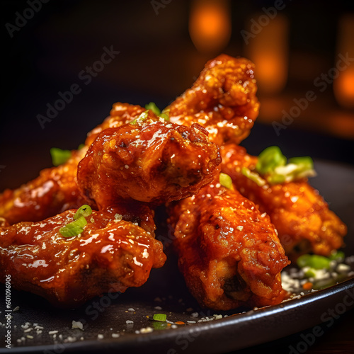 spicy chicken wings made with Generative AI