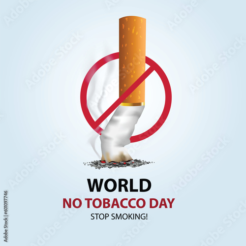 world no tobacco day poster. Consumed cigarettes. abstract vector illustration design