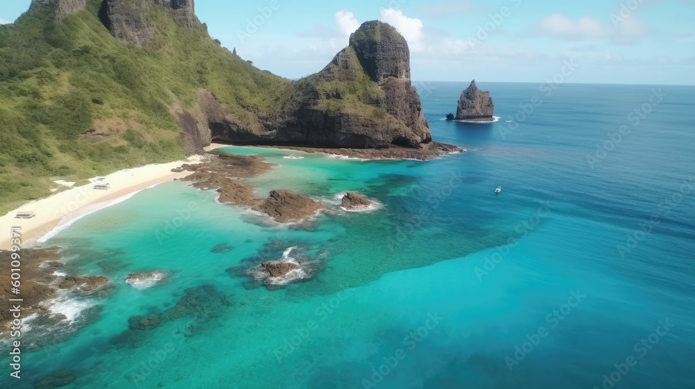 A picturesque view of Fernando de Noronha island