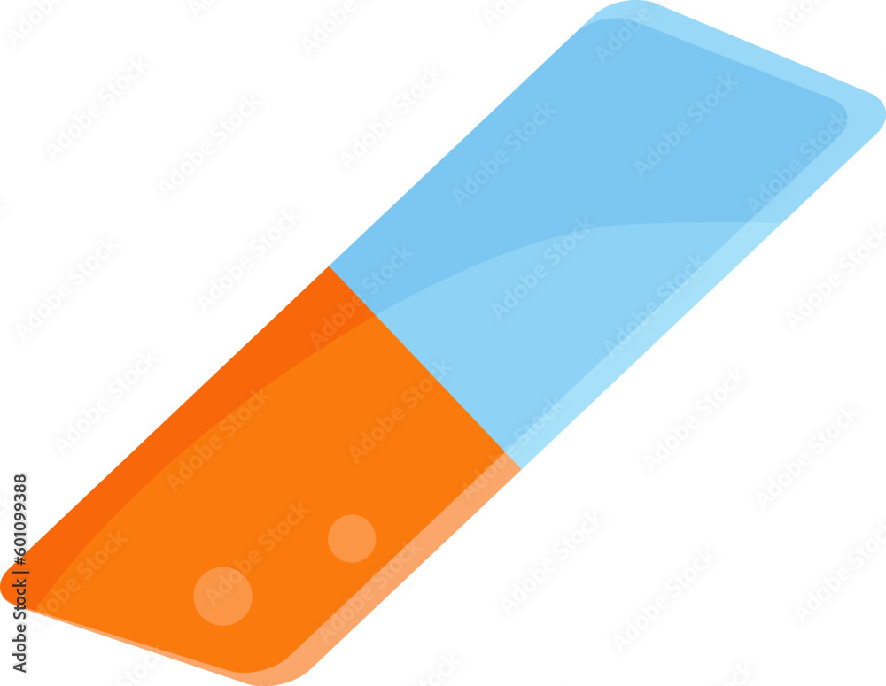 bright vector illustration eraser, school and office supplies, back to school bright vector illustration eraser, school and office supplies, back to school
