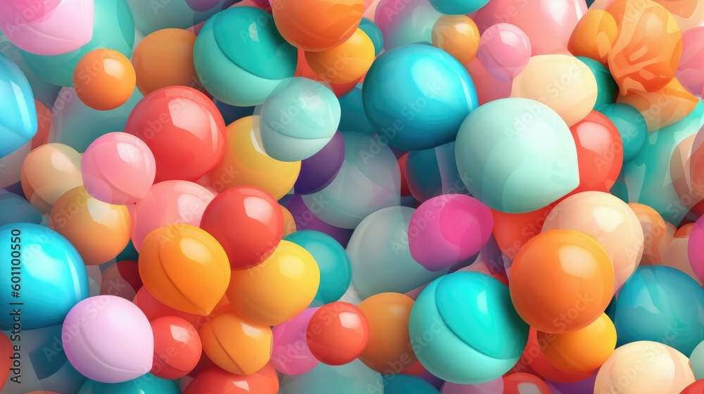 Colorful background with balloon shapes Colorful background with balloon shapes
