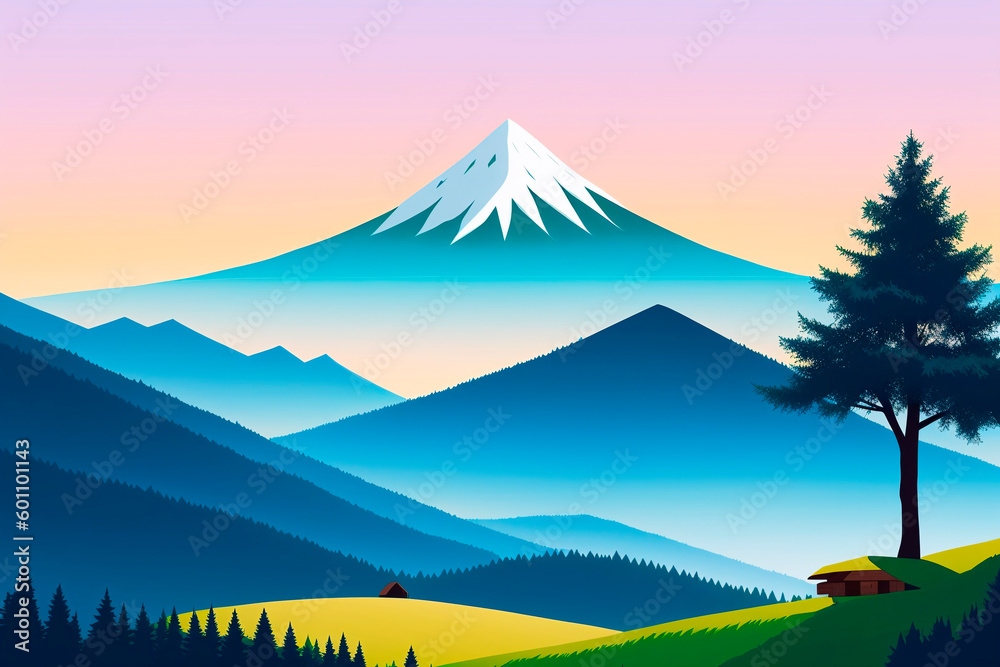 Naklejka premium Generative concept art illustration. Generative ai.