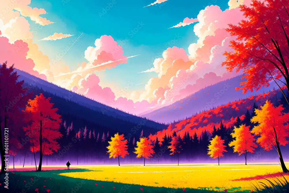 Fototapeta premium Generative concept art illustration. Generative ai.