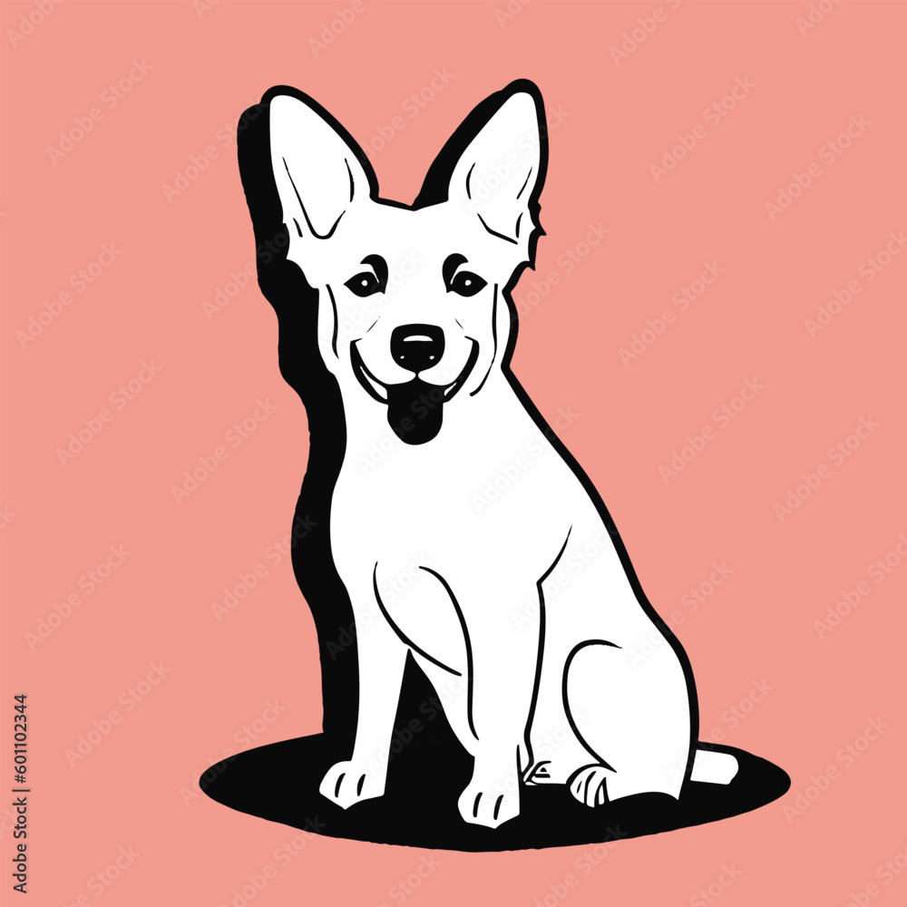 a beautiful dog vector art a beautiful dog vector art