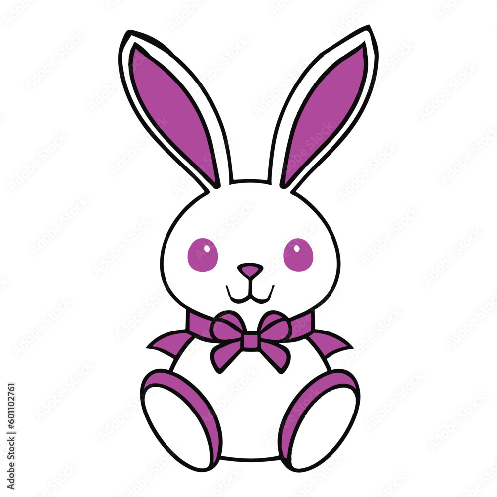 Obraz premium a beautiful bunny vector art