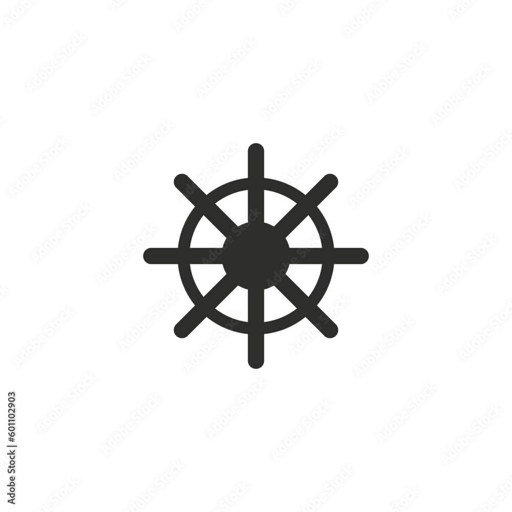 Navigation icon, rudder design trendy flat illustration.. Navigation icon, rudder design trendy flat illustration..
