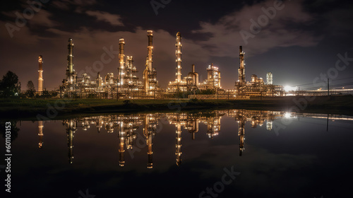 Oil and gas industry project The refinery, industrial Estate, Generative AI