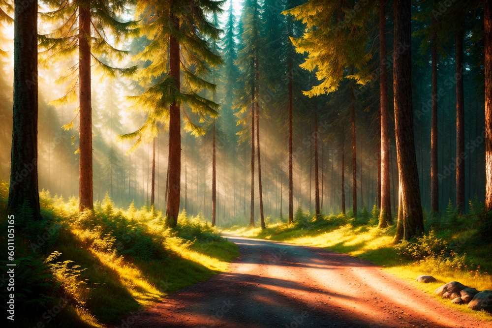 Fototapeta premium Generative concept art illustration. Generative ai.