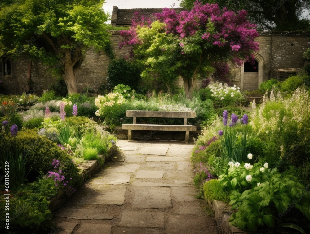 Bloom of an English Garden, AI Generated