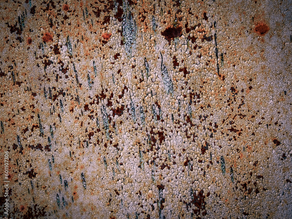 Rusty, mottled yellow, old iron Rusty, mottled yellow, old iron