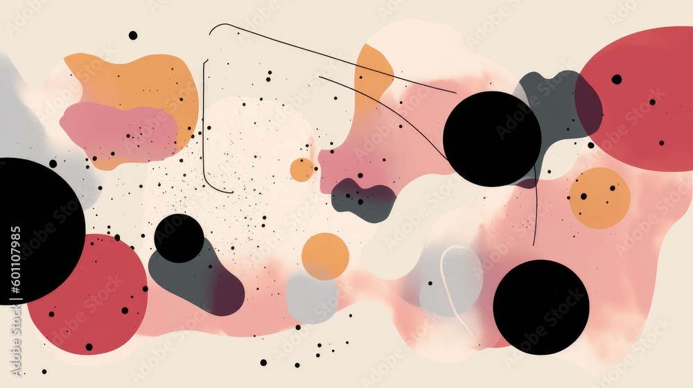custom made wallpaper toronto digitalAbstract floating shapes