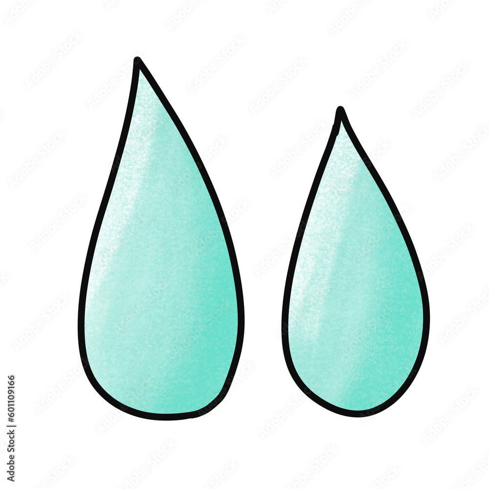 blue water drop icon, hand drawn blue water drop icon, hand drawn