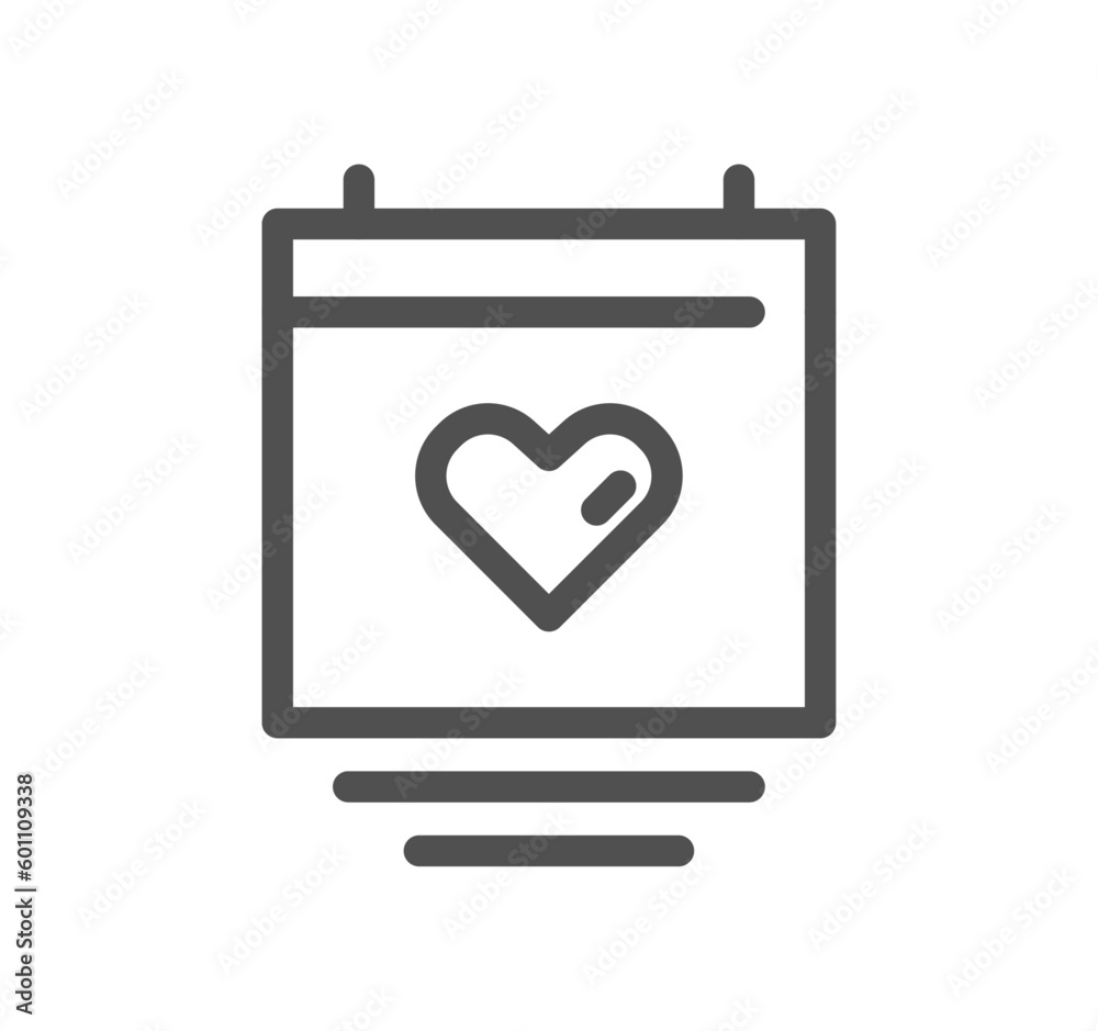 Friendship and love related icon outline and linear vector. Friendship and love related icon outline and linear vector.