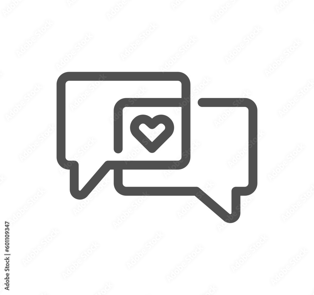 Friendship and love related icon outline and linear vector. Friendship and love related icon outline and linear vector.