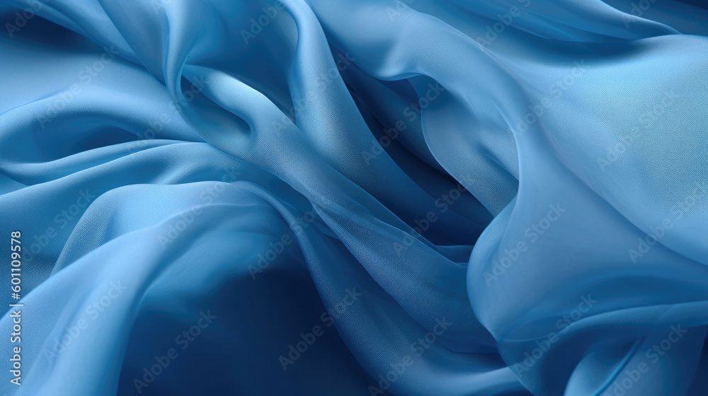 Floating blue fabric texture Floating blue fabric texture