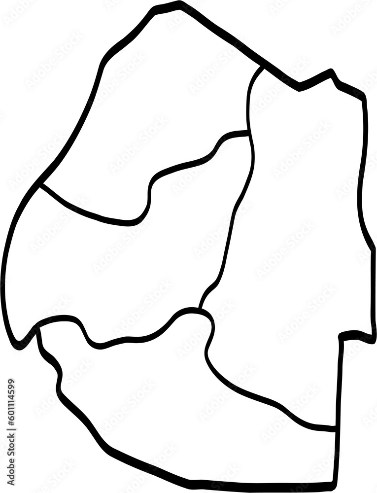 doodle freehand drawing of eswatini map. doodle freehand drawing of eswatini map.