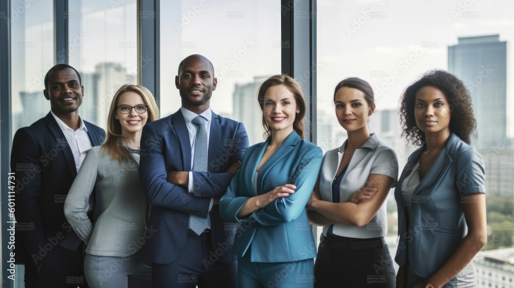 Confident Business People Standing at Office Confident Business People Standing at Office