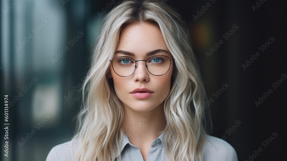 Portrait of a woman with glasses Portrait of a woman with glasses