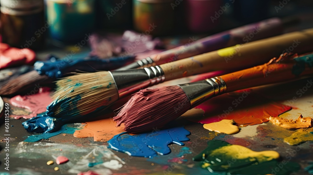paints and brushes , Generative AI
paints and brushes , Generative AI