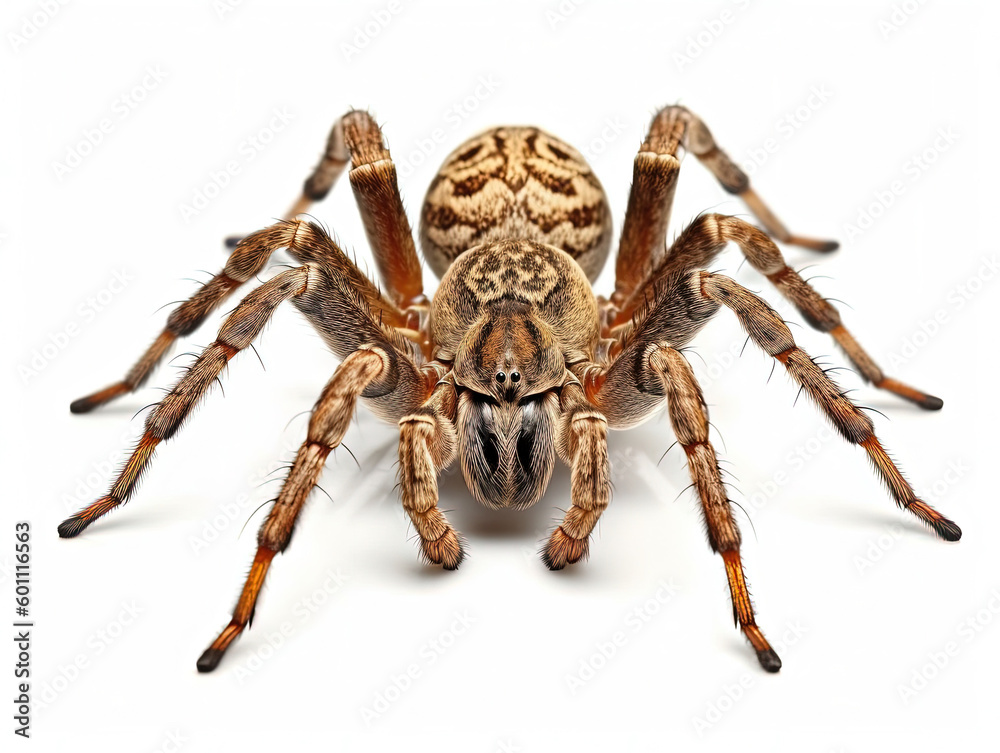 Spider, isolated on white background, Generative AI Spider, isolated on white background, Generative AI