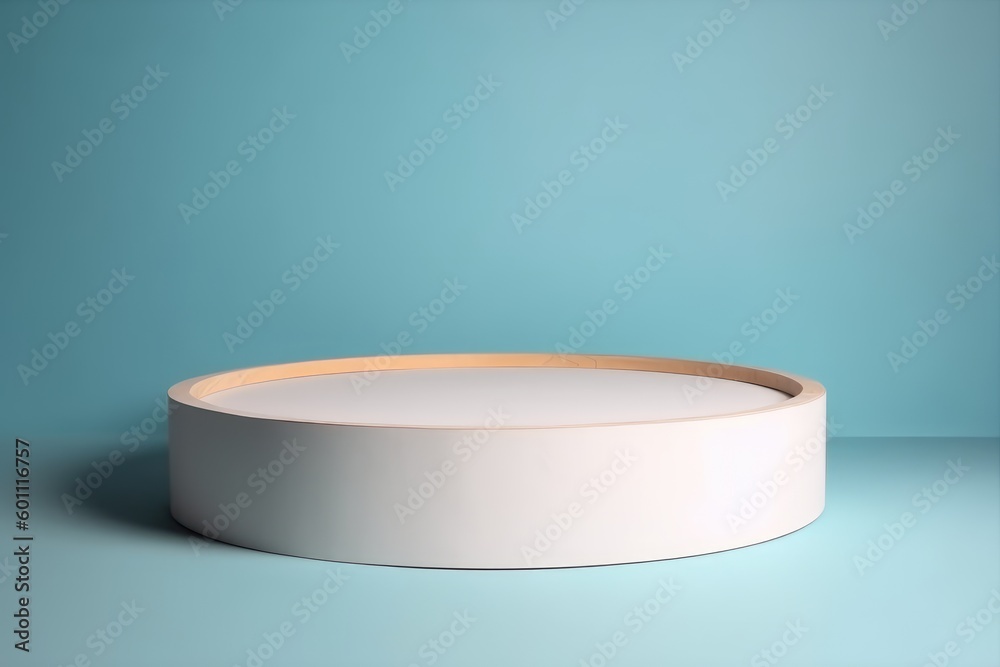 abstract minimal empty podium with bright colors to display products on a raised graphical area, 3D style generative ai Illustration abstract minimal empty podium with bright colors to display products on a raised graphical area, 3D style generative ai Illustration