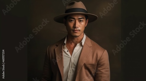 Portrait of Fashion Asian Man