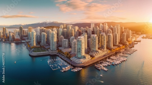 Aerial view of Vancouver skyline © Oliver