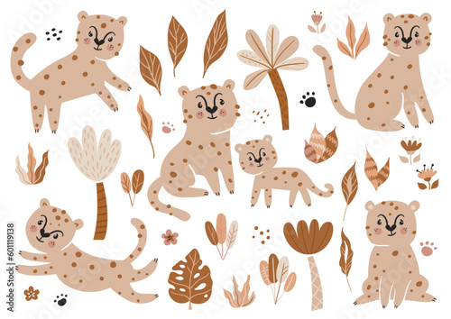 Collection of cute cheetahes.