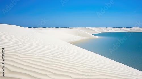 White sand dunes at the sea beach