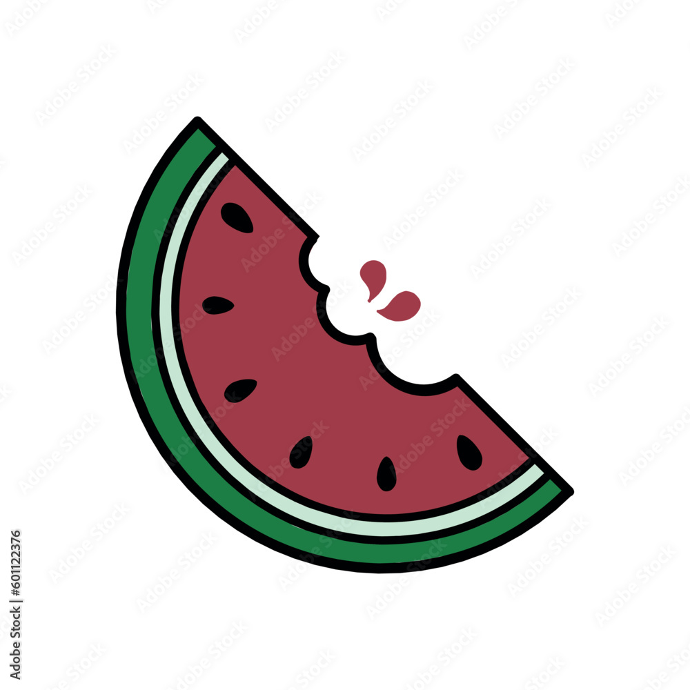 Modern watermelon icon. Hand drawn EPS Vector Modern watermelon icon. Hand drawn EPS Vector