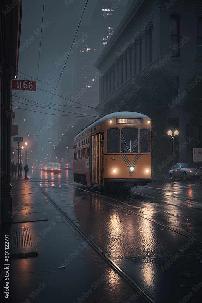 scene of the city San Francisco, Poster