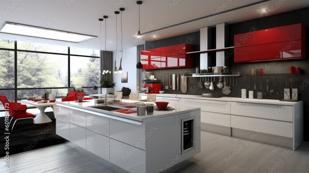 Modern Grey Kitchen Interior
