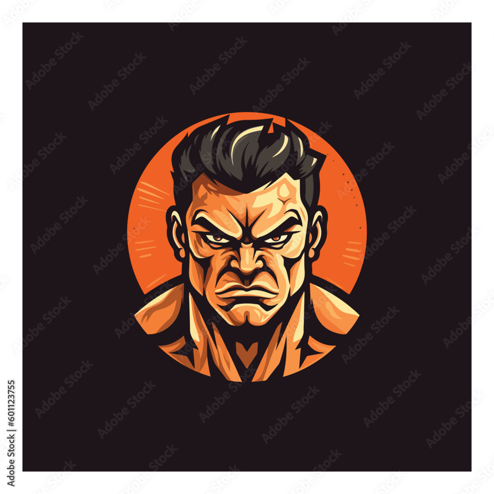a masculine man with a strong body. full of angry. vector a masculine man with a strong body. full of angry. vector