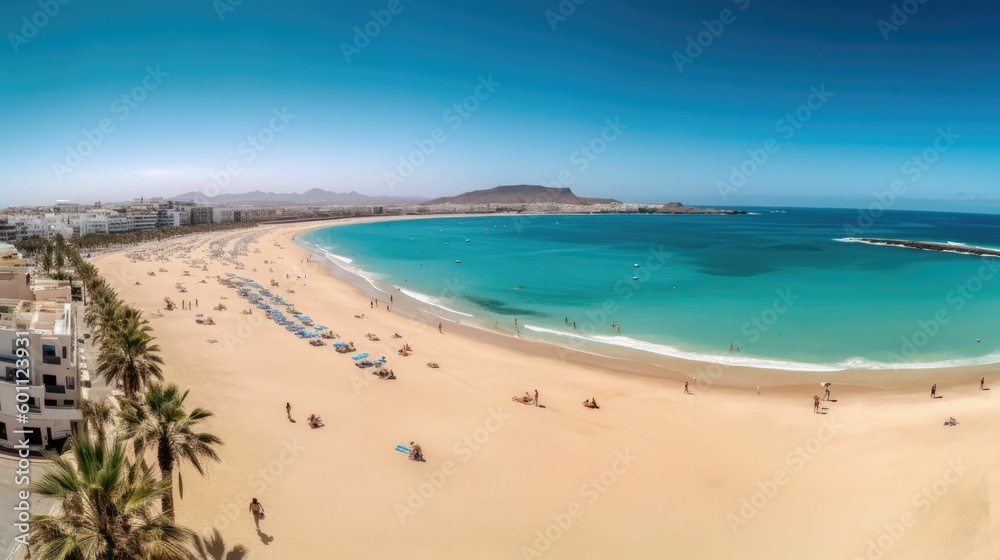 Panoramic view of Morro Jable beach