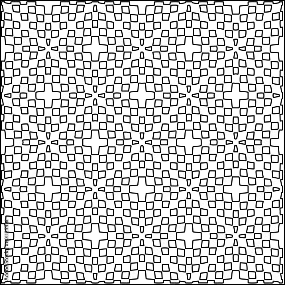 Geometric pattern of lines. Black and white pattern for web page, textures, card, poster, fabric, textile. Geometric pattern of lines. Black and white pattern for web page, textures, card, poster, fabric, textile.