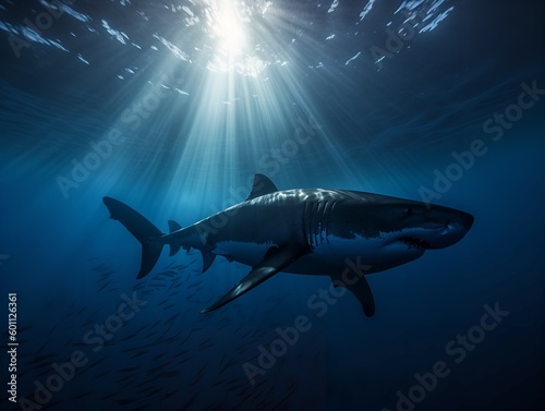 Great White Hunter: Stealth and Power Beneath the Waves © VisualMarketplace