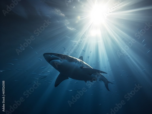 Great White Hunter: Stealth and Power Beneath the Waves © VisualMarketplace