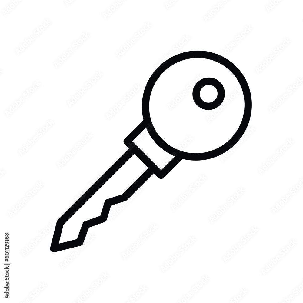 Key Thin line icon - Real Estate - EDITABLE STROKE - EPS Vector Key Thin line icon - Real Estate - EDITABLE STROKE - EPS Vector