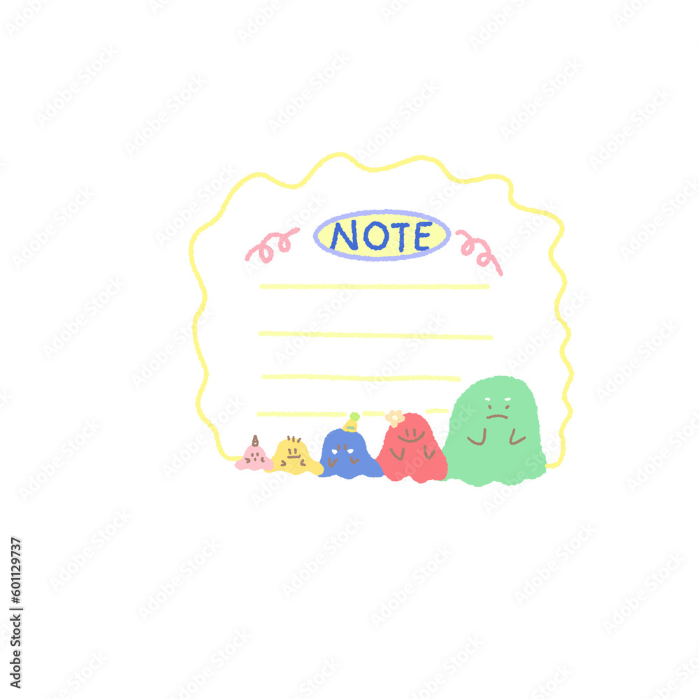 Monster jelly note set 5