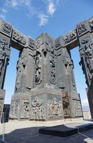 The Gargantuan Chronicle of Georgia Monument Outside of Tbilisi, Georgia photo