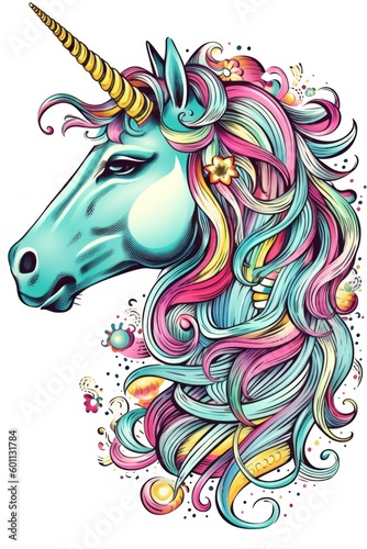 A drawing of a unicorn