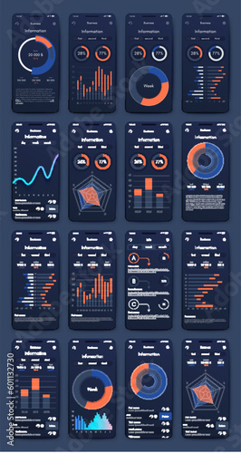 Vector graphics infographics with mobile phone. Template for creating mobile applications, workflow layout, diagram, banner, web design, business reports