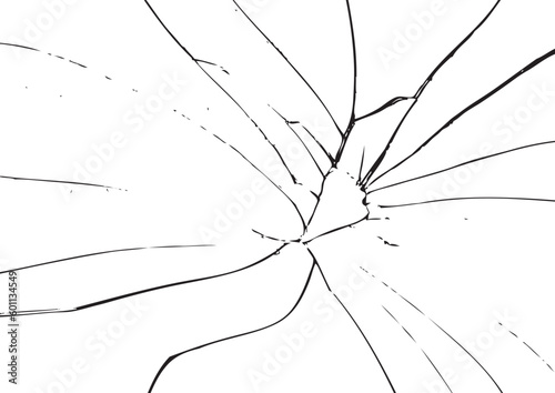 Background Vector illustration of broken glass  silhouette isolated on white background