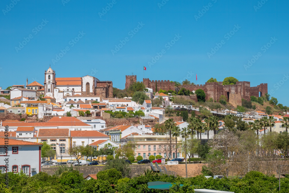 View of Silves, a charming roman-arab-medieval village and the former capital of the Kingdom of the Algarve (1249–1910), Portugal.